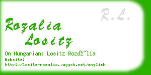 rozalia lositz business card